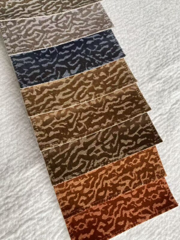 350gsm knitted jacquard velvet upholstery fabric – double faced 100% polyester for luxury sofas & cushions
