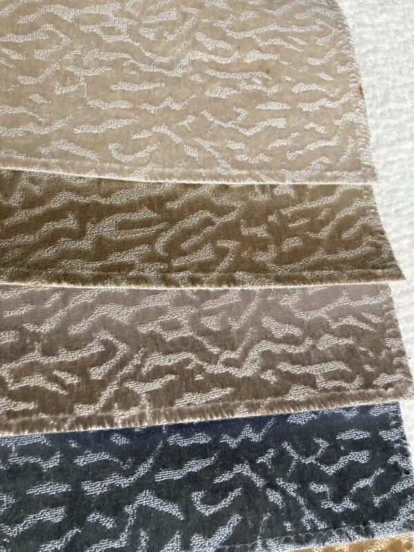 350gsm knitted jacquard velvet upholstery fabric – double faced 100% polyester for luxury sofas & cushions