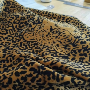 jacquard leopard velvet